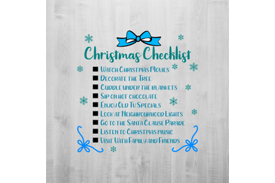 Christmas Home Decor SVG - Christmas Checklist