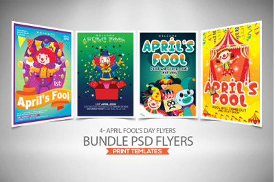 4 April Fool&#039;s Day Flyers Bundle