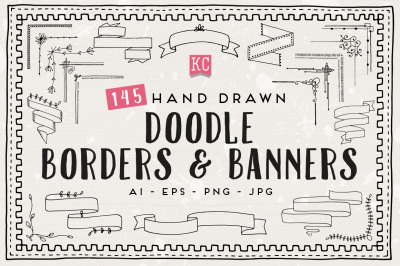 Doodle borders and banners
