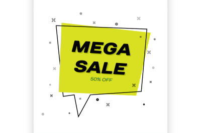 Geometric flat Sale bubble