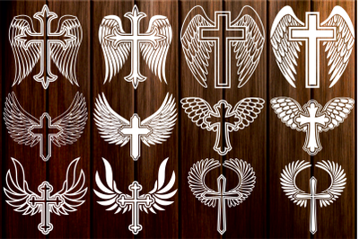 Cross with Wings svg&2C; Cross SVG&2C; Wings Cross Svg&2C; Christian Svg Files&2C;