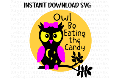 Owl Be Eating the Candy SVG - Halloween SVG