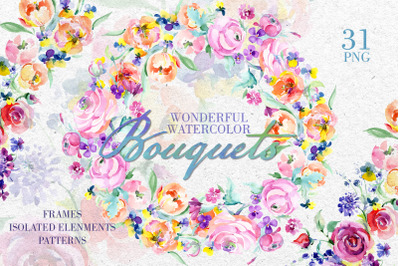 Wonderful Bouquets Watercolor png