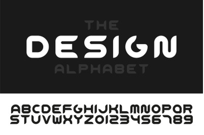 Trendy stylized english alphabet