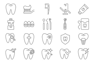 Dental Icons Set