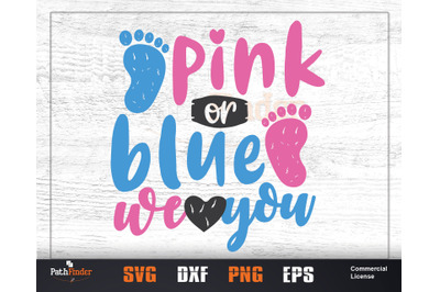 Pink or blue we love you svg, Sibling&#039;s Day svg