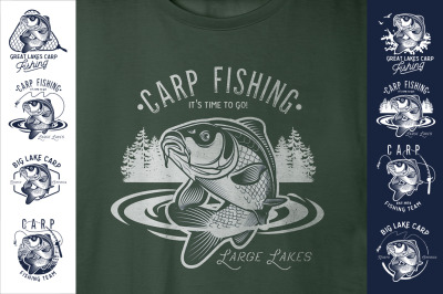 Vintage Carp Fishing Logos.