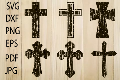 Distressed Cross SVG, Crosses SVG, Grunge Cross