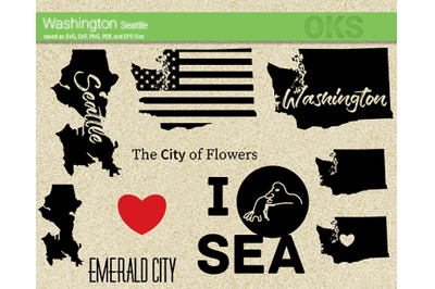 seattle svg, washington svg files, vector, clipart, cricut, download