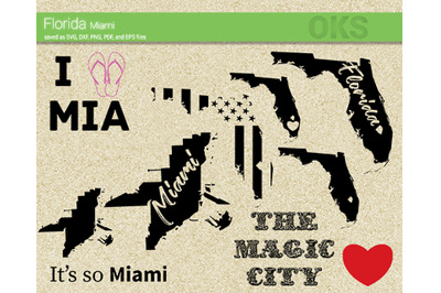 florida svg, miami svg files, vector, clipart, cricut, download