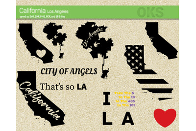 california svg, los angeles svg files, vector, clipart, cricut, downlo