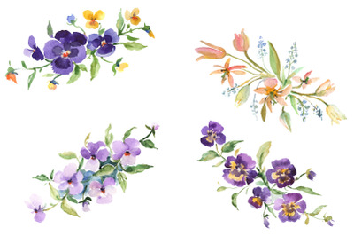 Bouquet Exotic Watercolor png