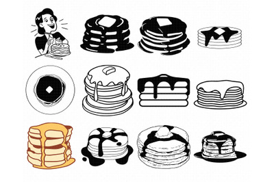 pancake svg, svg files, vector, clipart, cricut, download