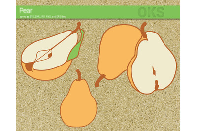 pear svg, svg files, vector, clipart, cricut, download