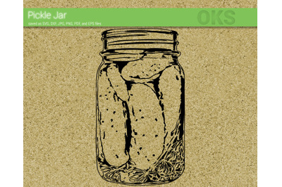 pickle jar svg, svg files, vector, clipart, cricut, download