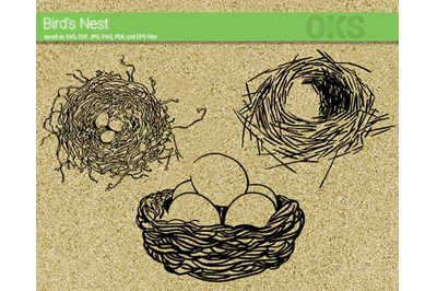 bird&#039;s nest svg, svg files, vector, clipart, cricut, download