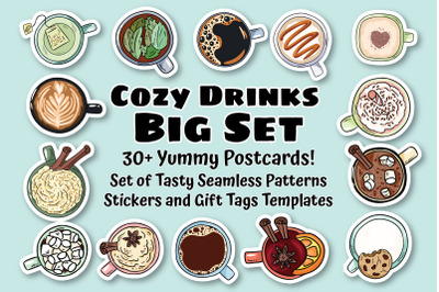 Cozy Drinks &amp; Warming Postcards Set