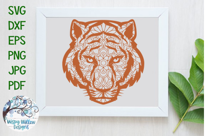 Tiger Face Mandala | Animal Mandala SVG Cut File