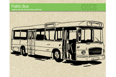 public bus svg, svg files, vector, clipart, cricut, download