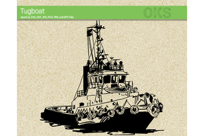 tugboat svg, svg files, vector, clipart, cricut, download