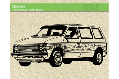 minivan svg, svg files, vector, clipart, cricut, download