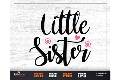 Little Sister SVG, Sibling&#039;s Day SVG Design