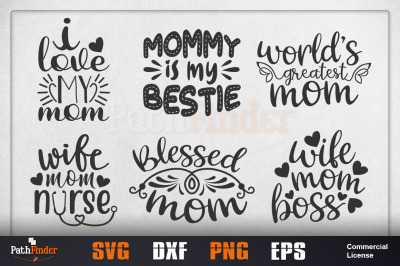 Happy Mother&#039;s day SVG Design Bundle, mother tshirt, mother gift,  mom