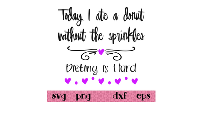 Today I ate a donut without the sprinkles