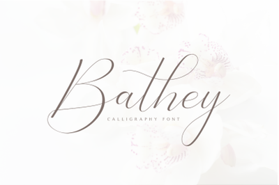 Bathey Calligraphy Font