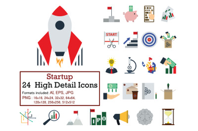 Set of 24 Startup Icons