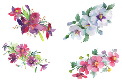 Bouquet The first smile watercolor png