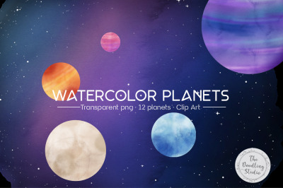 Watercolor Planets