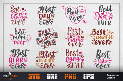 Best ever SVG Bundle, Father&#039;s Day SVG Design, mother&#039;s day