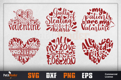 Valentine&#039;s day SVG Design Bundle