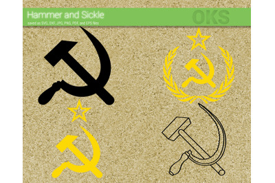 hammer and sickle svg, svg files, vector, clipart, cricut, download