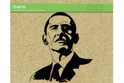 obama svg, svg files, vector, clipart, cricut, download