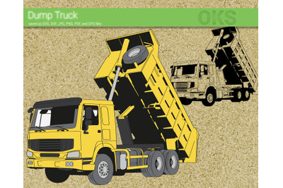 dump truck svg, svg files, vector, clipart, cricut, download