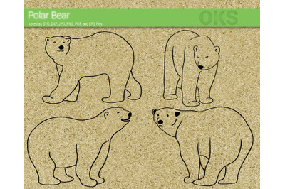 polar bear svg, svg files, vector, clipart, cricut, download