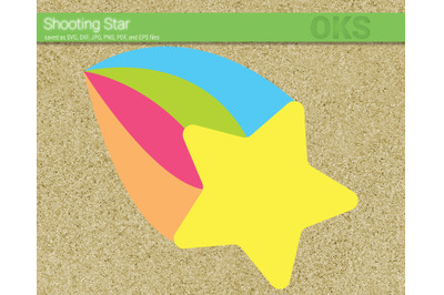 shooting star svg, svg files, vector, clipart, cricut, download