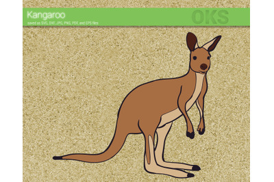 kangaroo svg, svg files, vector, clipart, cricut, download