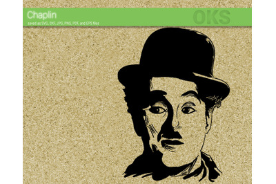 chaplin svg, svg files, vector, clipart, cricut, download