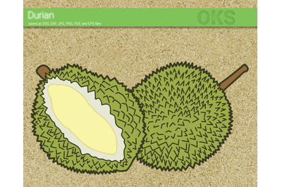 durian svg, svg files, vector, clipart, cricut, download