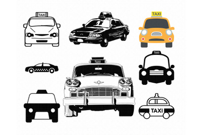 taxi svg, svg files, vector, clipart, cricut, download