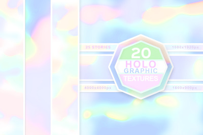 Holographic Textures. Abstract Backgrounds.