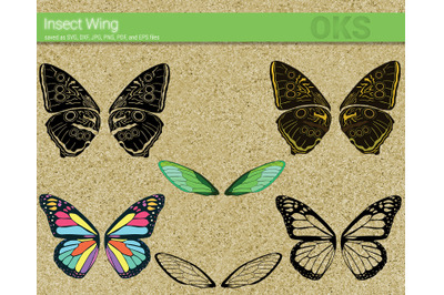 insect wing svg, svg files, vector, clipart, cricut, download