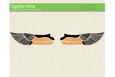 egyptian wing svg, svg files, vector, clipart, cricut, download