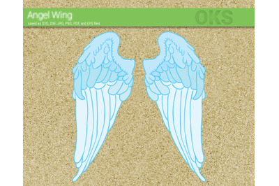 angel wing svg, svg files, vector, clipart, cricut, download