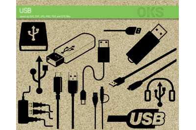 USB svg, svg files, vector, clipart, cricut, download