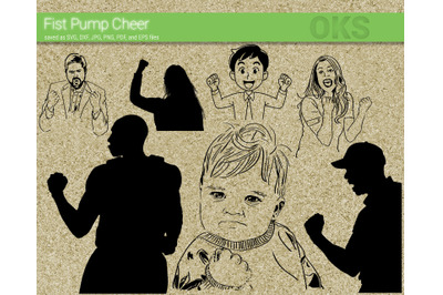 fist pump cheer svg, svg files, vector, clipart, cricut, download