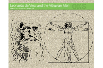 da vinci svg, vitruvian man svg files, vector, clipart, cricut, downlo